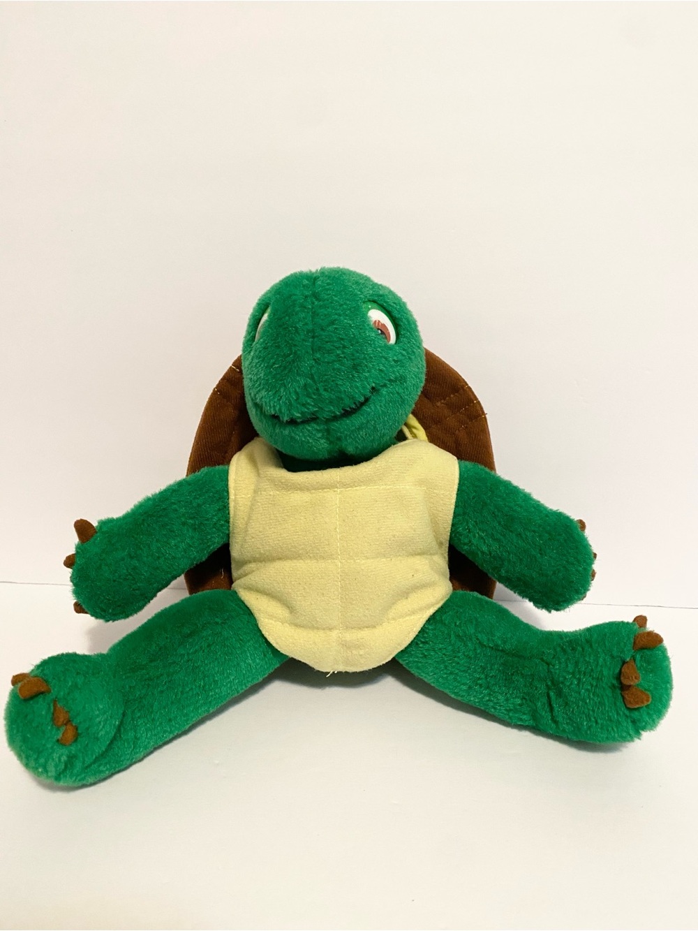 Vintage Franklin the Turtle Soft Plush Toy Doll w Removable Shell Stuffed Animal